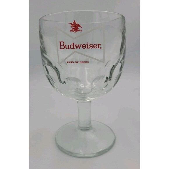BUDWEISER STEMMED GLASS KING OF BEERS EAGLE ACL - Picture 1 of 9